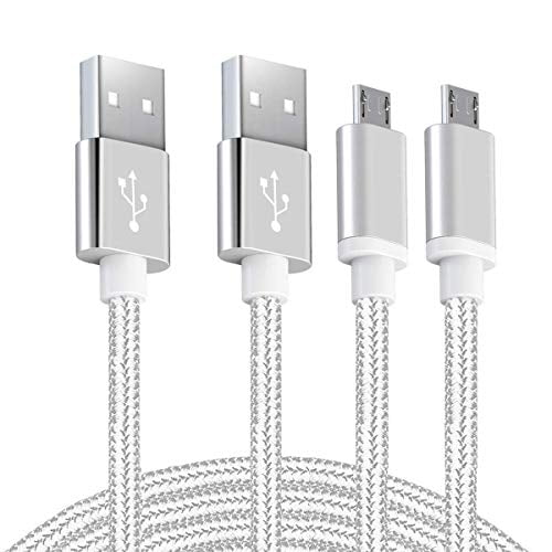 White Micro USB Cable Android Charger 3.3FT FLEAVER 2 Pack Reversible Fast Charging Cord Compatible with Samsung Galaxy S6 J7 Edge Android Phones White Micro USB Cable Android Charger 3.3FT FLEAVER 2 Pack Reversible Fast Charging Cord Compatible with Samsung Galaxy S6 J7 Edge Android Phones
